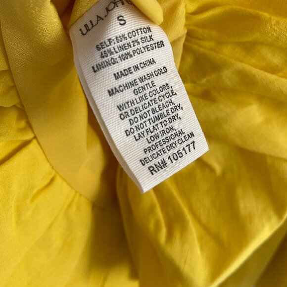 Ulla Johnson "Beatriz" Linen Vest in Yellow, size Small - Picture 8 of 10